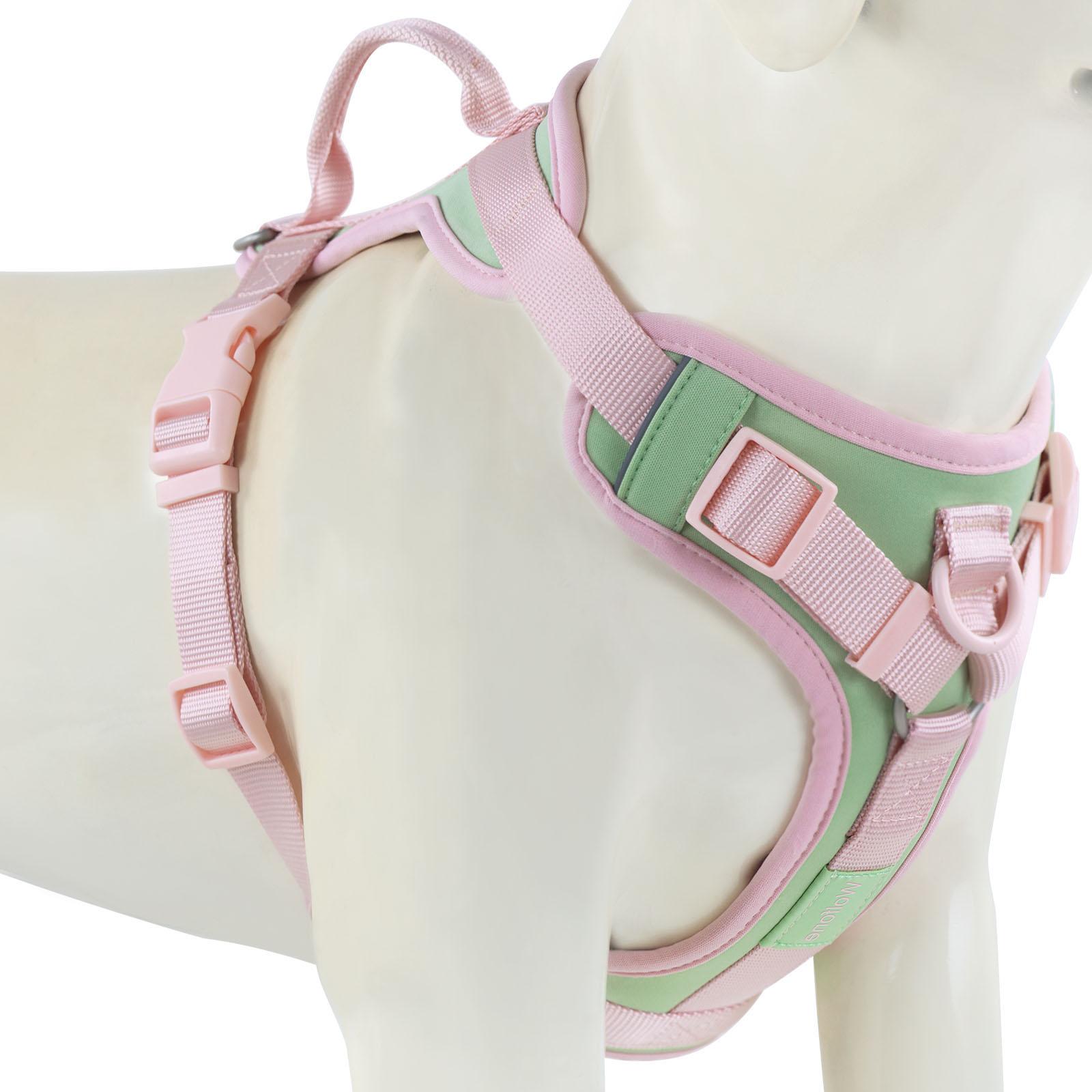 Nieuwe Chocoladekleurige Luxe Hondentuigje Anti-trek voor Grote Kleine Honden Verstelbare Borstband Hondentuigje (as the picture,S)