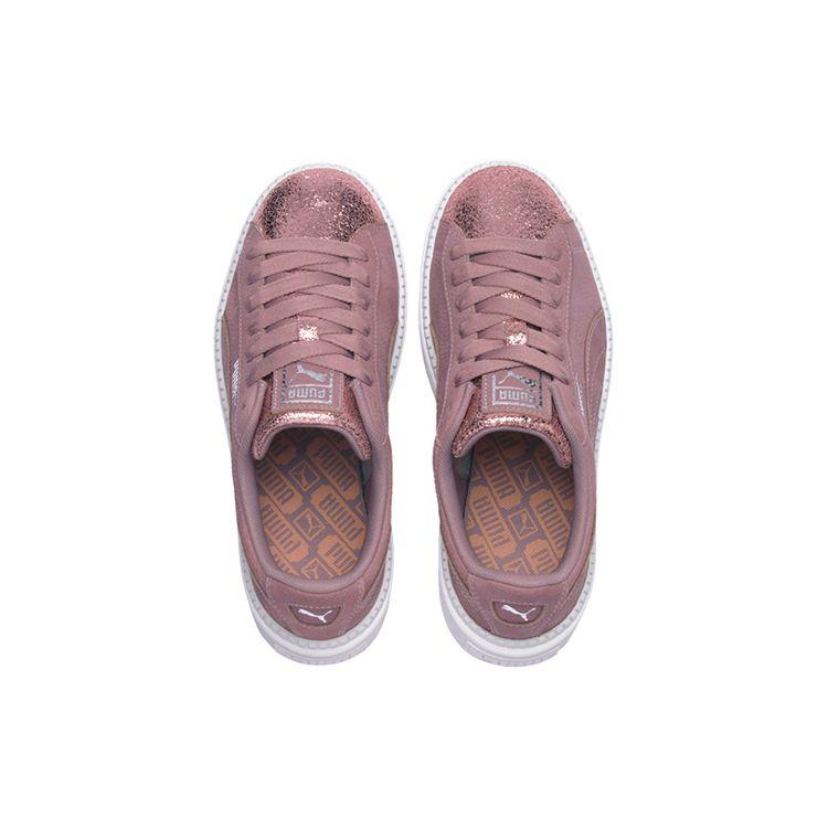 Puma Platform Trace Bio Hacking Casual Trendy Versatile Low Top Sneakers Women Sneakers Pink White 369160-02