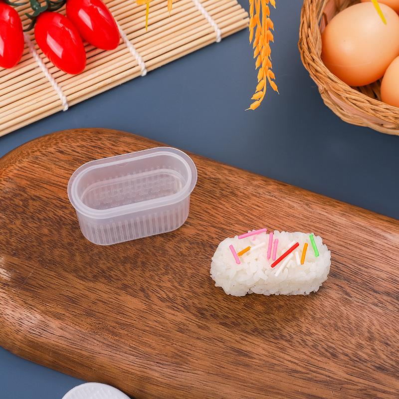 5/1 Gitter Reisbällchenform Mini Quadrat Sushi Set Antihaft-Druck Aufbewahrungsbox Lunch-Tool DIY Home Küche Klar Onigiri Formen