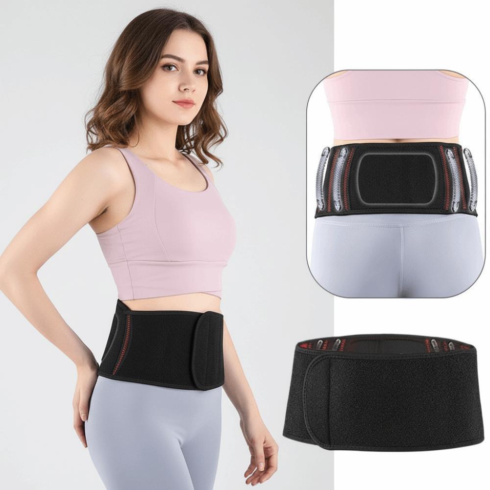 Auto-Lock System Weight Lifting Belt Arc-Shaped Spring Strip Weightlift Waist Support  Gym Training