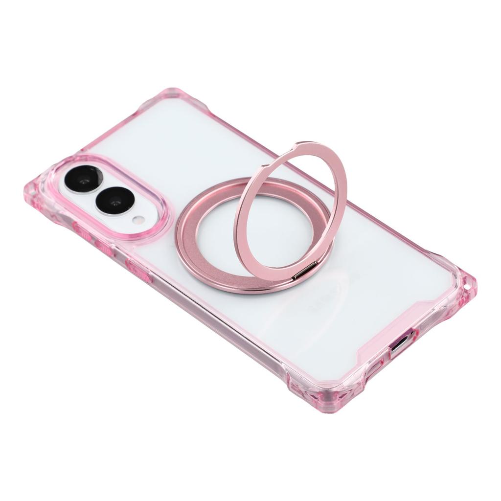 For Samsung Galaxy S25 Edge Magnetic Case Ring Kickstand TPU+PC Phone Cover