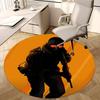 CS GO Chair Mat Round Rug-Office Carpet, Machine Washable, Non-slip, Suitable for Living Rooms, Bedrooms