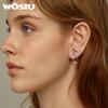 WOSTU 925 Sterling Silver Bowknot Stud Earrings Grace Fashion Simplicity Versatile Earrings For Women Girl Fine Jewelry Party Gift