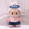 38cm Labubu Plush Doll Casual Outfit Set with Hat (Clothes Only)