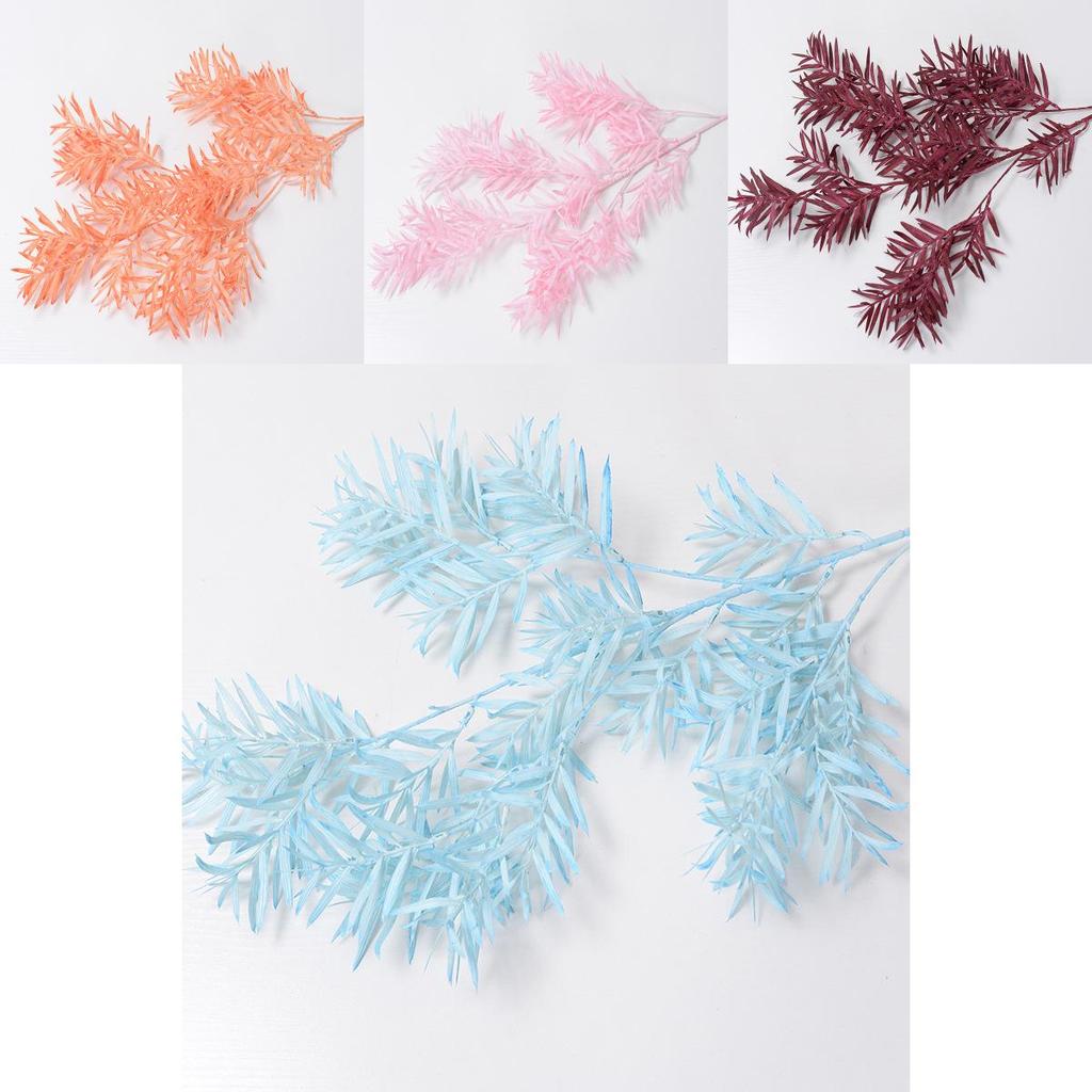 Realistic Plastic Frosted Bamboo Leaf For Marriage Ceremony And Outdoor Photography Props