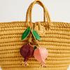 Hanger Pomegranate Fruit Pendant Handmade Bag Pendant Cute Leather Keychain  Men