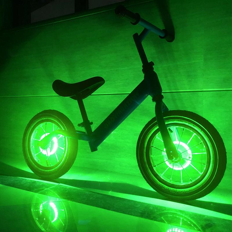 LED Bicycle Wheel Light Auto On Off Rechargeable Waterproof Front Tail Hub Lamp for Night Road Cycling Safety