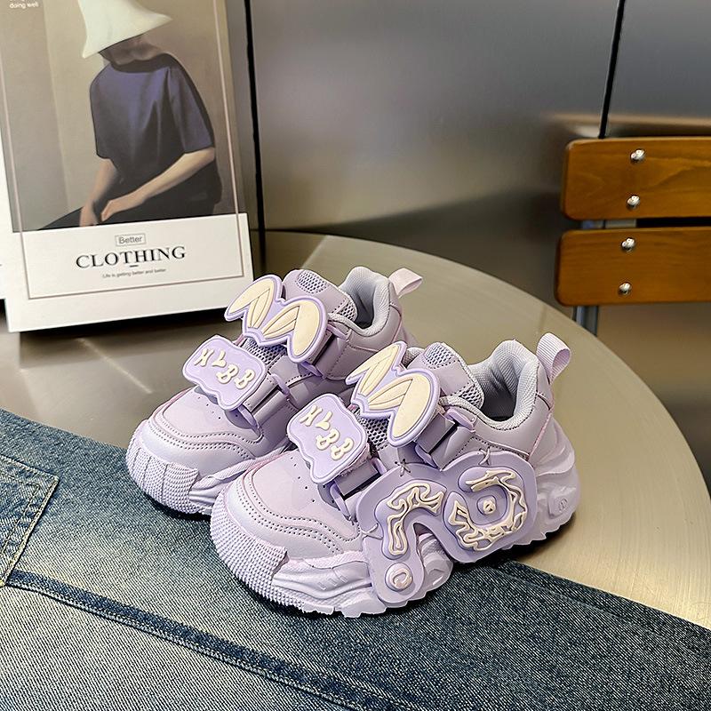 Весна и осень Новая детская обувь для девочек Спортивная обувь с заячьими ушками — фото 16