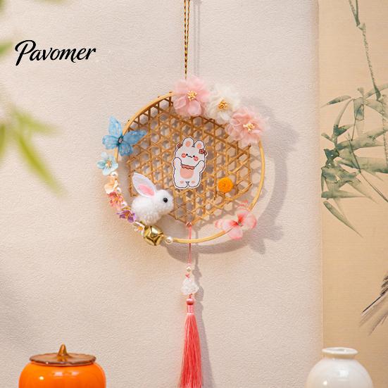 Nature Bamboo Weaving Ornaments Chinese New Year DIY Woven Lantern Making Kit for Kids Parent Child Activity Supplies Adults, Traditional Decorative