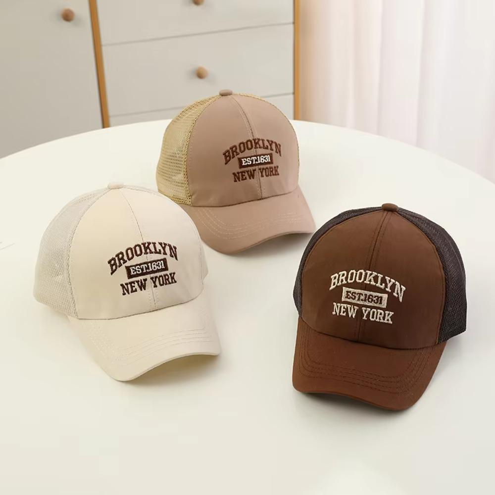 Mesh Baseball Cap Letter Embroidery Kids Hat New Sun Hat Outdoor