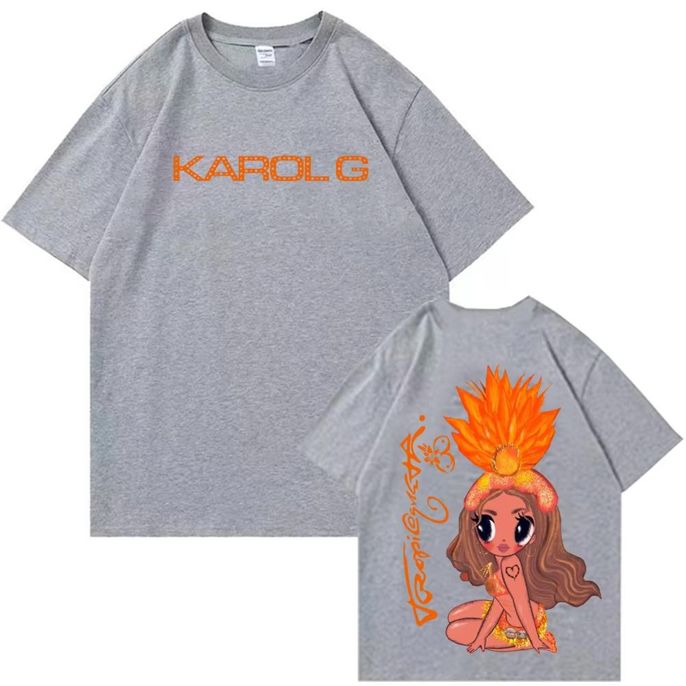 Summer Unisex Vintage Fashion Tee Karol G TROPICOQUETA 2026 T-shirt Harajuku O-neck Casual Shirt Gift Loose Cozy and Versatile