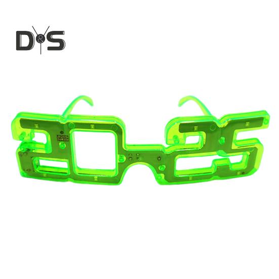 New Year Party LED Light Up Glasses 2025 Number Luminous Glasses 3 Lighting Modes Cosplay Birthday Party Photo Prop