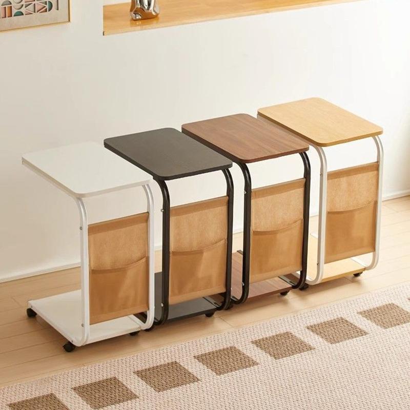Beweglicher Beistelltisch Kompakter Couchtisch Platzsparender Rolltisch für kleine Räume
