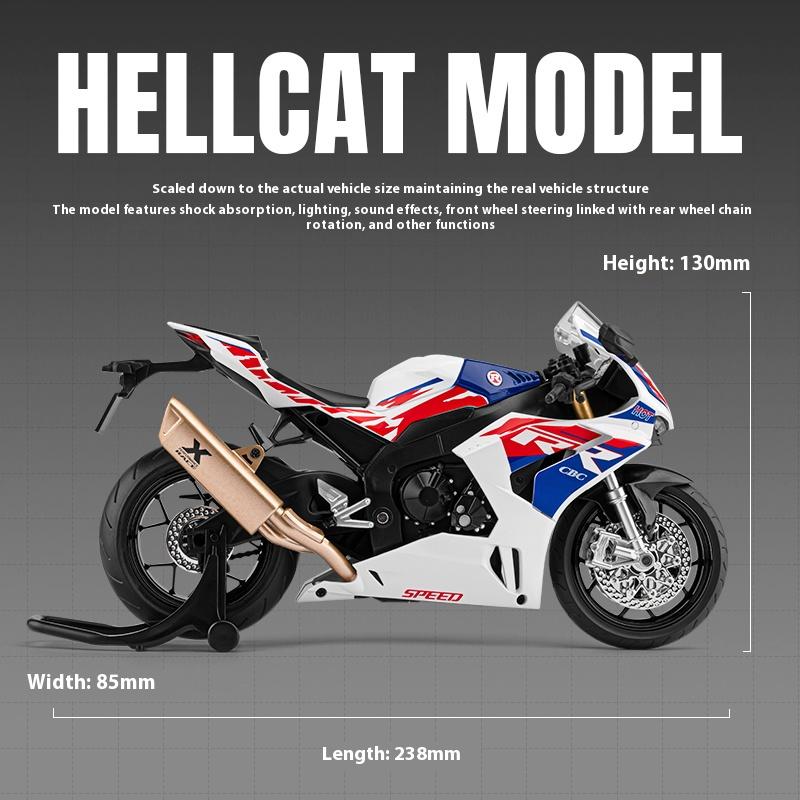 1:12 alloy motorcycle model, cool lighting, exquisite desktop ornaments, the best collection for motorcycle enthusiasts