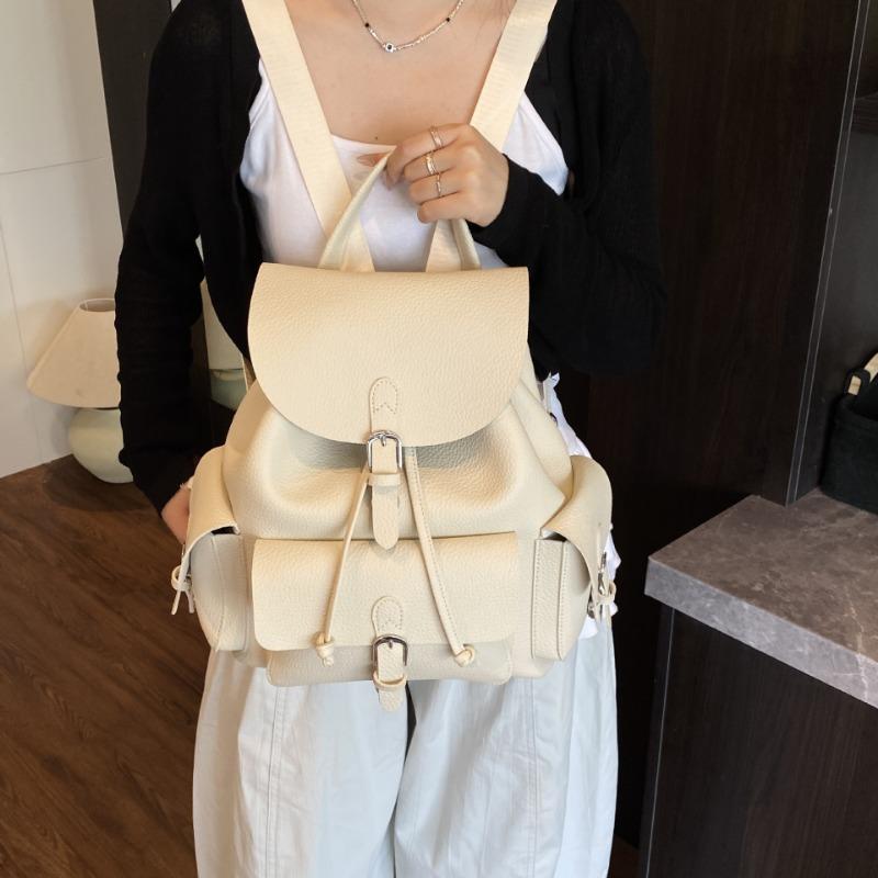 Stylish and simple backpack bag New niche portable backpack Student class commuter schoolbag