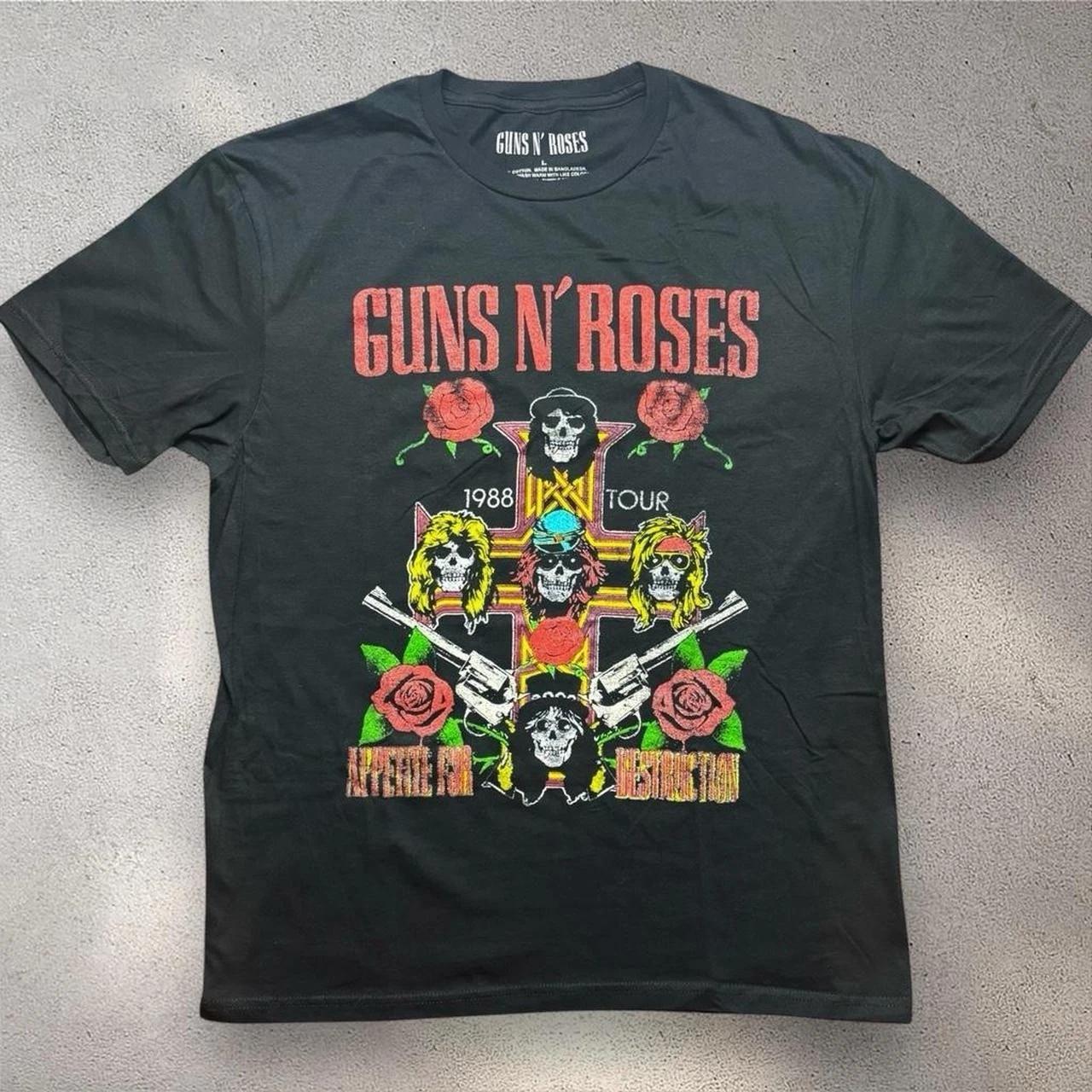 Guns N Roses Appetite For Destruction Футболка Тур 1988 Размер L Футболка Группы Рок XL
