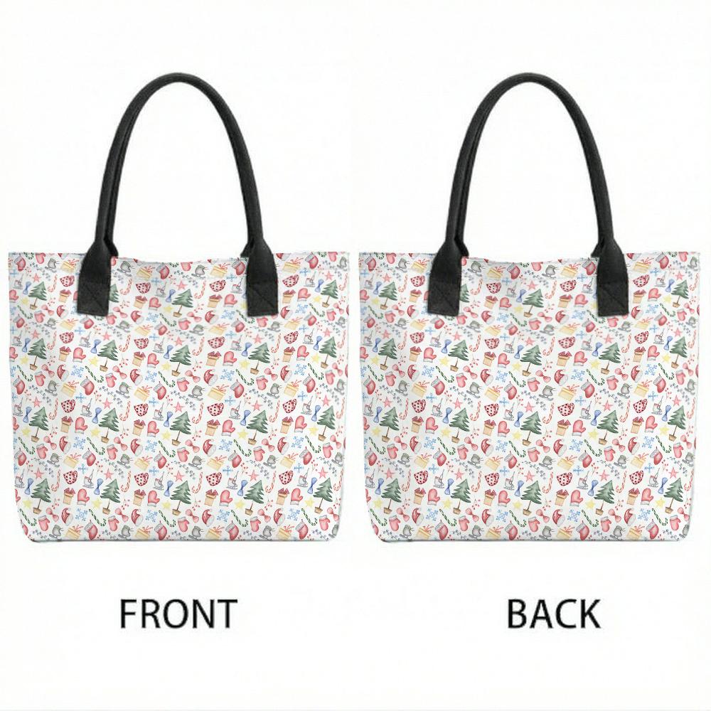 Christmas Printed Casual Canvas Tote Bag