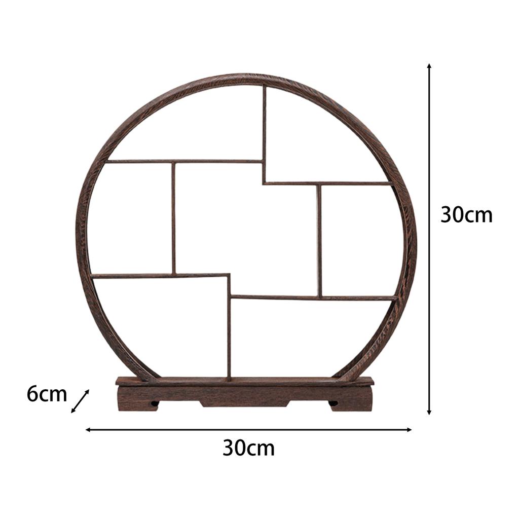 Wooden Display Stand Figurines Display Rack Decorative Teapot Stand Showcase for Antique Store Home Table Bookcase Office Decors