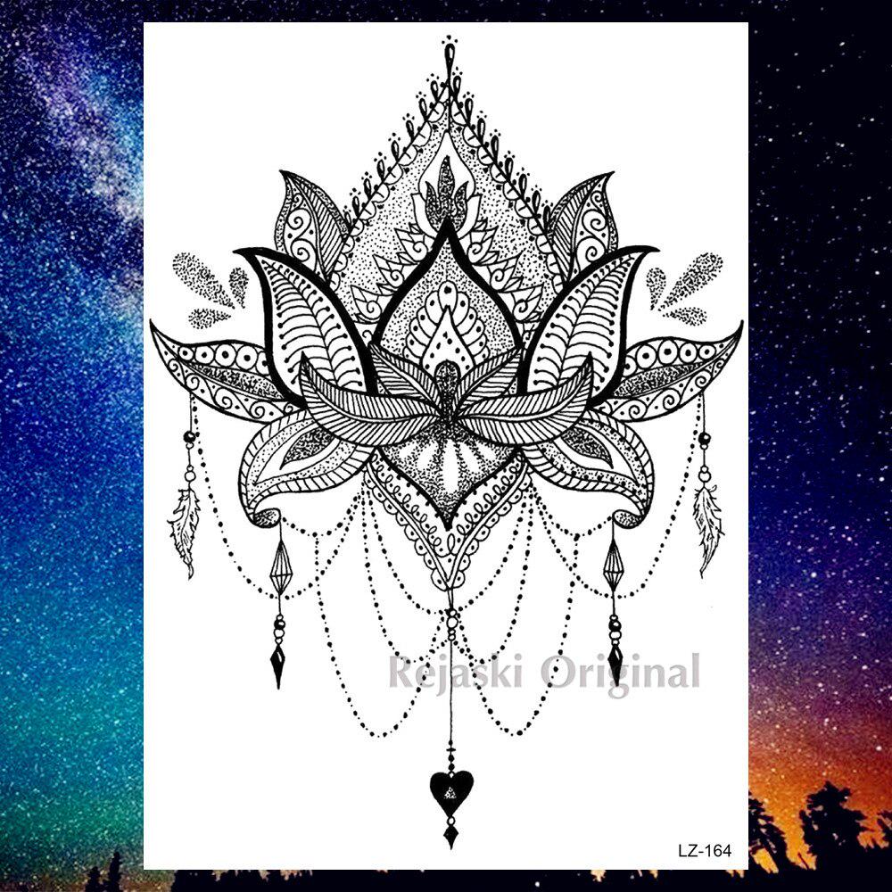 Beautiful Wolf Temporary Tattoos Sticker Fake Colorful Dreamcatcher Coyote Fox Planets Tatoos For Adult Body Art Chest Arm Waterproof Tattoos