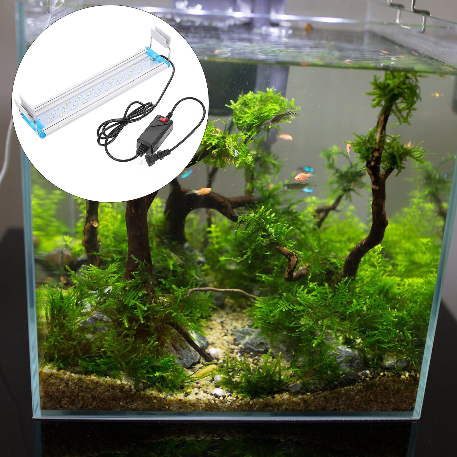 

Aquarium Light LED Fish Bowl Lighting Lamp Tricolor Plants Tank Decorations High Brightness Power Saving Lifespan Practical EU Plug