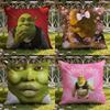 Anime S-ShrekS Cushion Cover Home & Car Dual-Scene Pillow Cover: Reversible for Premium Comfort
