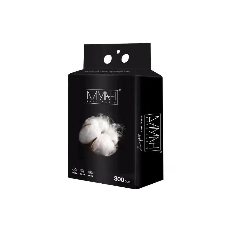 Dual-Use DAMAh Black Magic Soft Face Towel - Thick, Disposable, Wet & Dry Cleansing Non-Woven Towel