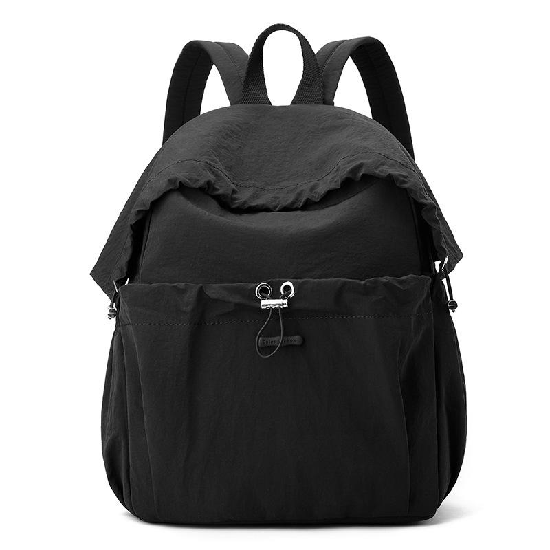 

Новый женский однотонный плиссированный нейлоновый рюкзак, легкий, для поездок на работу, большой вместимости