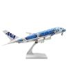 Maquette Avion A380 Japon ANA Airways 30cm Série Avions Avion Tortue de Mer Modèle Résine Avion Souvenir avec Support à Roues Collection