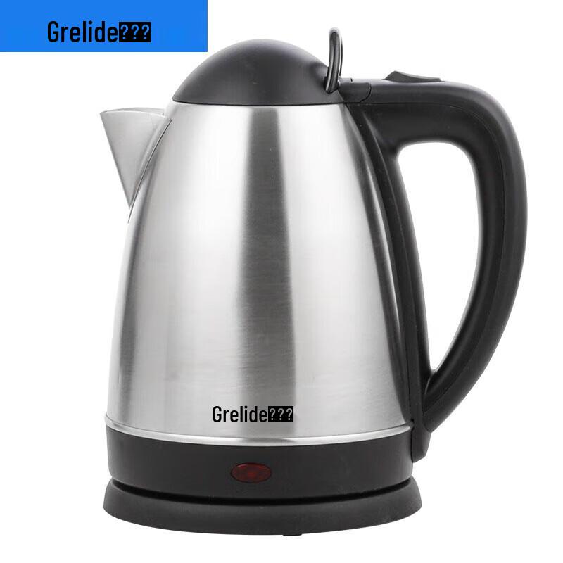 Grelide 2.0L Stainless Steel Electric Kettle CN plug (adapter included)