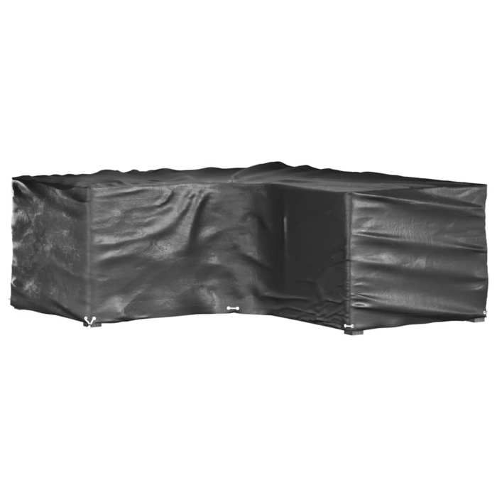 VidaXL Housse de salon de jardin en forme de L 12 œillets 185x185x70cm 319313