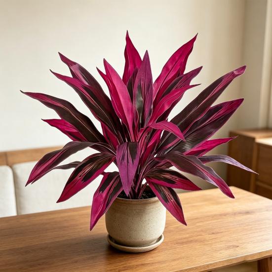 Realistic Artificial Fern And Dragon's Blood Tree Plants, 18 Branches Outdoor UV Resistant Fake Ferns for Garden, Patio, Wedding, Balcony