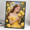Diamond Mosaic Colorful Diamond Painting Flowers and Princesses Full Round Embroidery Cartoon Creative Hobbies Wall Decor