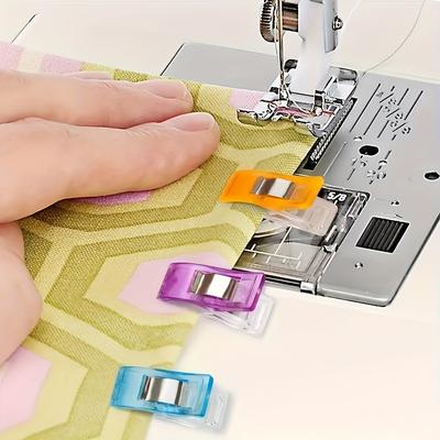 50pcs Strong Fixed Color Clip, Edge Clip Patchwork Sewing Clip, Cross-Thread Canvas Positioning Flat Head Plastic Clip, Perfect for Quilting