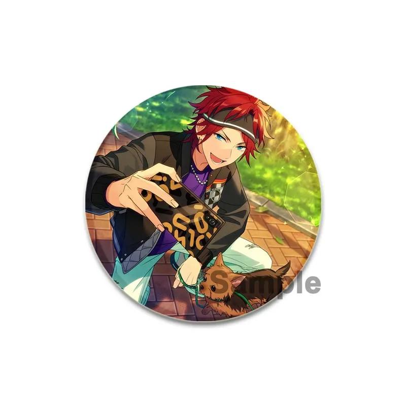 

32/44/58 мм аниме ансамбль звезд брошь для одежды шляпа рюкзак круглые булавки ручной работы мультфильм косплей значки аксессуары подарок Ринне Амаги 32mm