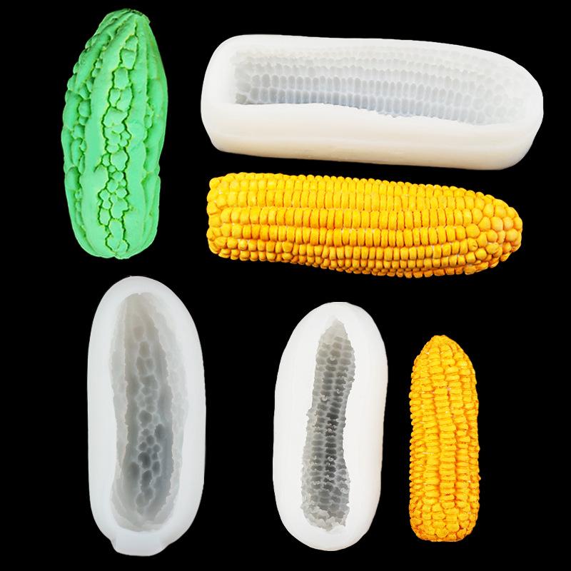 Large & Small Corn Bitter Gourd Epoxy Mousse Cake Mold for DIY Baking