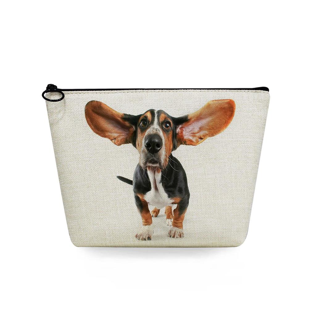 Women Dog Print Cosmetic Bag Toiletries Organize Travel Storage Case 6783