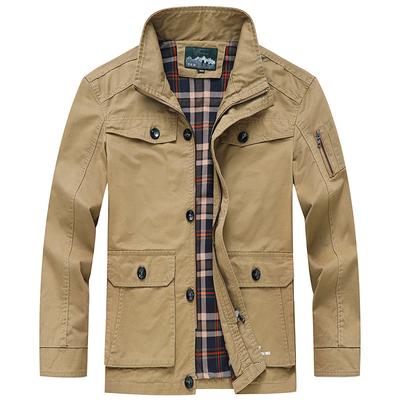 Large Size Jacket Men 'S Loose Stand -Up Collar Windbreaker Casual Workwear Jacket Men