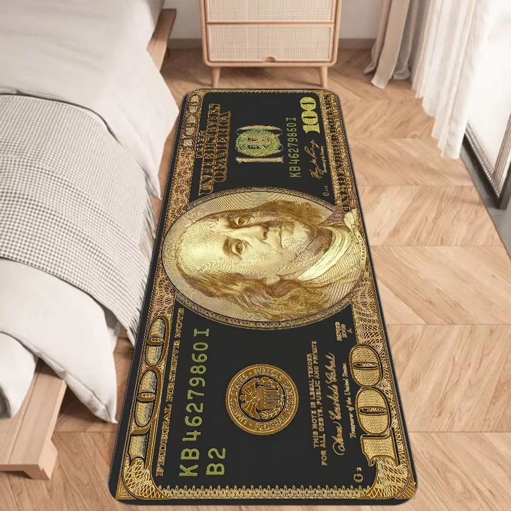 Hundred-Yuan US Dollar Corridor Carpet Soft Bedroom Bedside Rug Non-Slip Entrance Hall Mat Home Decoration