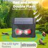 Solar Ultraschall Tiervertreiber, Wasserdichter Outdoor Schädlingsabwehr für Rehe, Waschbären, Hunde, Eichhörnchen, Katzen & Stinktiere