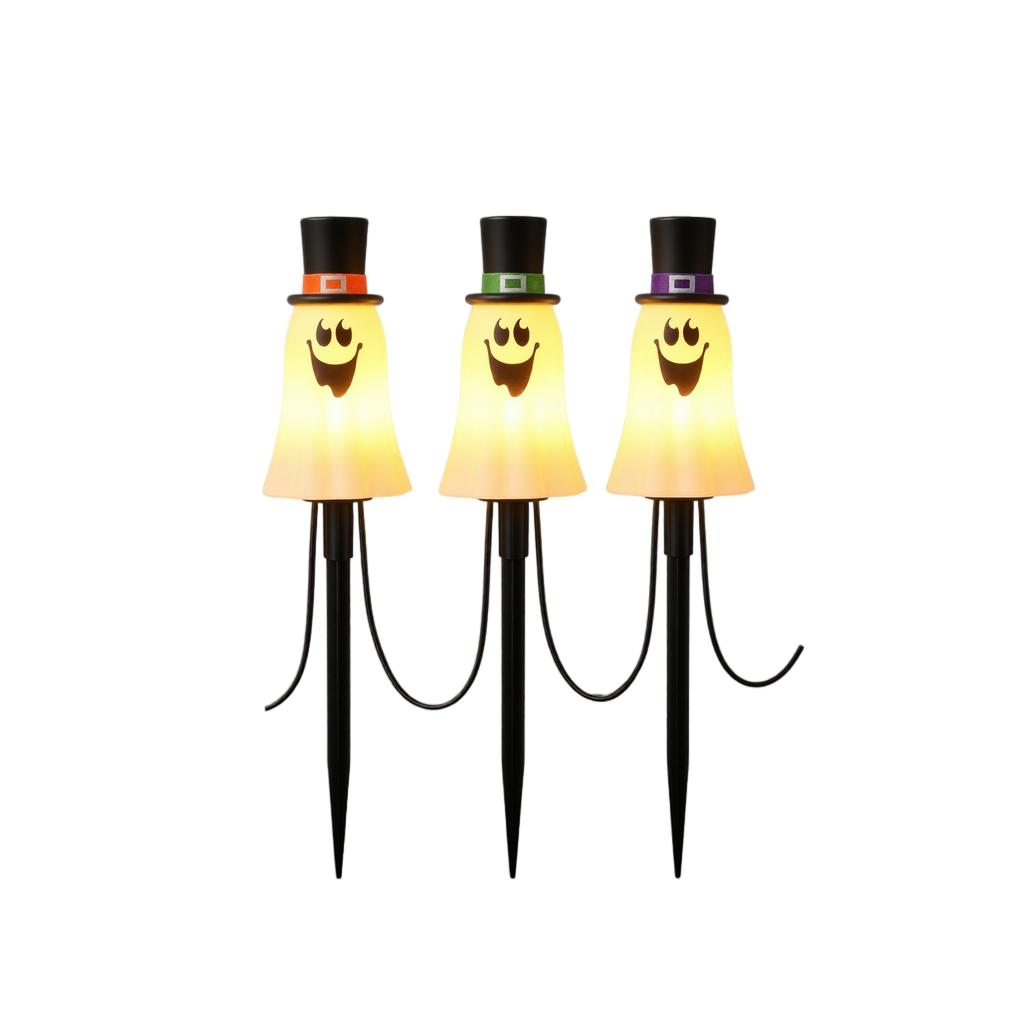 3 Piece Halloween Decorative Light Up Props for Outdoor Yard Window Bar House Night Light Decor Set