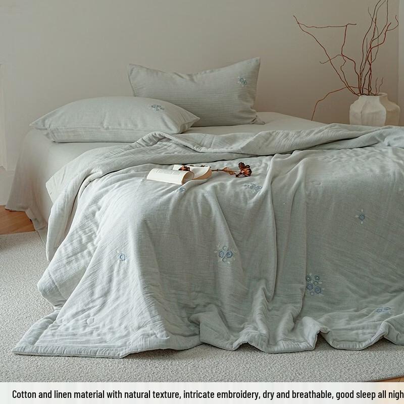 

Yuan Zhi Wei Washed Cotton Linen Blend Summer Quilt