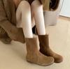 Two-wear Snow Boots Women's Winter 2025 New Mori Retro Lamb Wool Short Boots Velvet Cotton Shoes