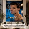 Custom Text Tapestry Harry Styles Print Wall Tapestry Indoor Living Room Wall Decor