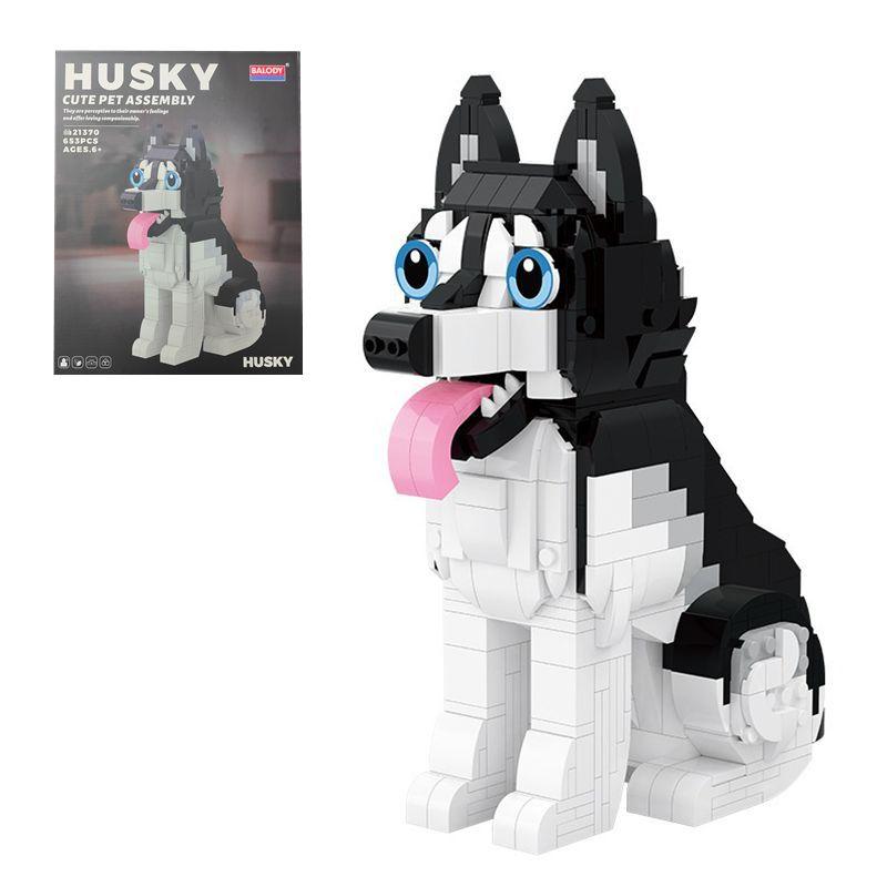 New Schnauzer Husky Puppy Building Blocks Sets 635/757 PCS Figures Toy Figurine Collection Bricks Home Decor Toy Kids Gifts