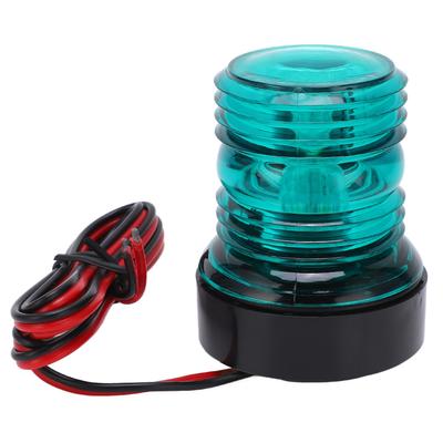 LED Loďové Navigační Světlo IP66 Vodotěsné Všesměrové 360 stupňů Kotevní Navigační Lampa Zelené Světlo