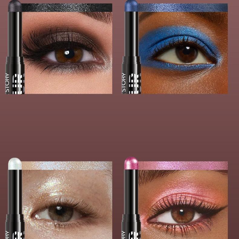 Bâtonnet Ombre à Paupières Pailleté Stylo Liner Vers de Soie Nacré Highlighter Imperméable Paillettes Ombre à Paupières Mate Longue Tenue Maquillage Yeux Cosmétiques