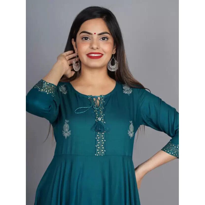 Designer Party Wear Kurta Clothes Indian Bollywood Anarkali Gown Kurti Dress VF-105a