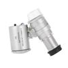 60X Magnification Pocket Microscope Adjustable Length Metal Material Mini Microscope LED Light Magnifier Loupe Lab Accessories