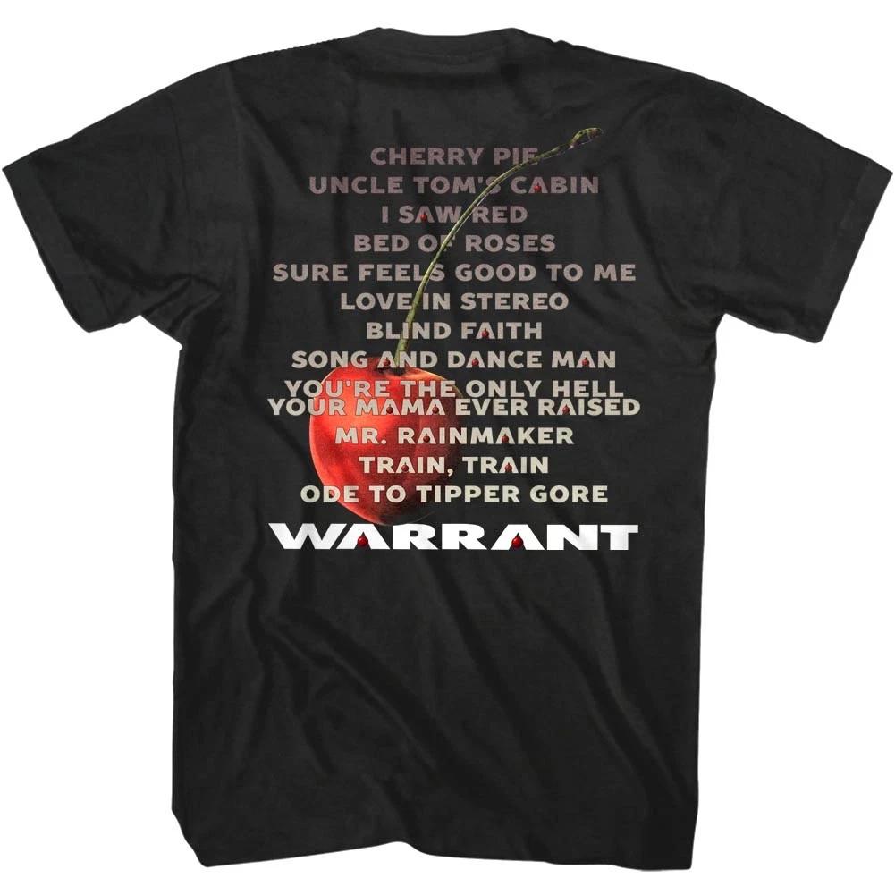 Warrant Cherry Pie Album Cover Art Waitress Men's T Shirt Rock Band Tour Merch High-end Luxury Is for Both Men and Women Top Y2k