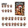 Christmas Tree Decoration Monkey Advent Calendar, 24 Days Countdown Calendar with 2D Acrylic Hanging Pendant Ornament, Funny Animal Xmas for